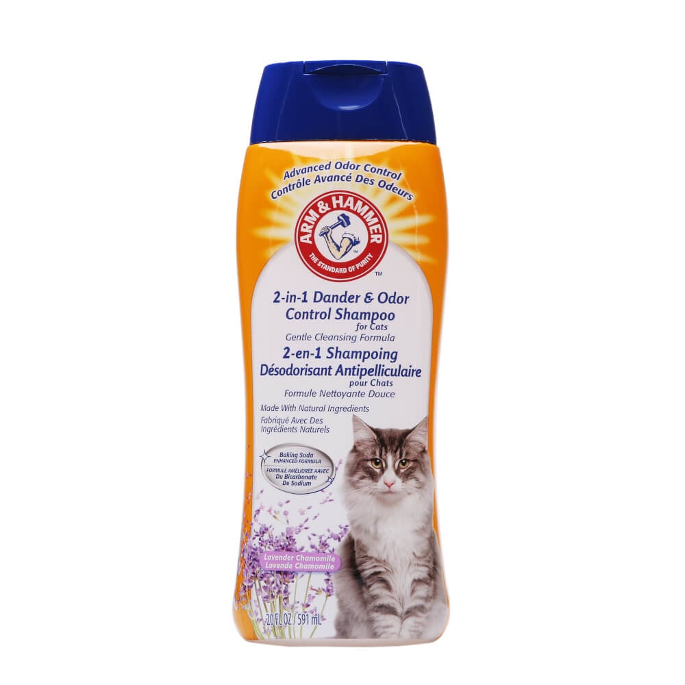 แชมพูแมว ARM AND HAMMER 2-IN-1 DANDER & ODOR CONTROL สูตรป้องกันเชื้อราและรังแค ขนาด 591 มล.